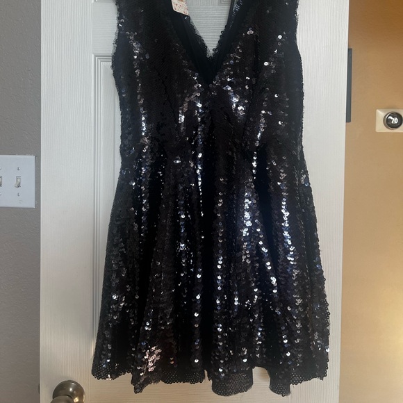 NWT Free People black sequin dress size small - Picture 2 of 4